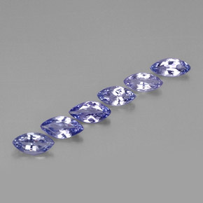 Gemme di Tanzanite Viola bluastro naturale da  ct, Taglio marquise, VVS-VS