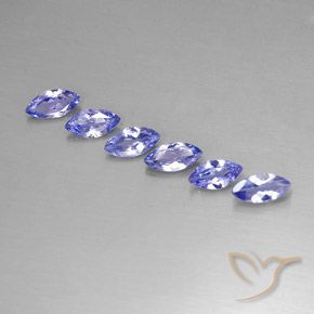 Gemme di Tanzanite Viola Blu naturale da 1.88 ct, Taglio marquise, VVS-VS