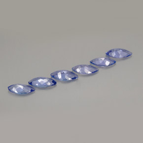 Gemme di Tanzanite Viola bluastro naturale da  ct, Taglio marquise, VVS-VS