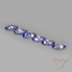 Gemme di Tanzanite Intenso Viola Blu naturale da 1.90 ct, Taglio marquise, VVS-VS