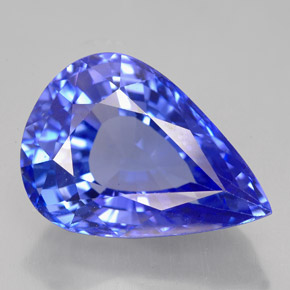 Tanzanite naturale blu da 11,73 ct, taglio a pera, VVS-VS