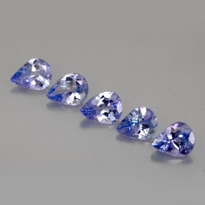 Tanzanite naturale viola da  ct, taglio a pera, VVS-VS