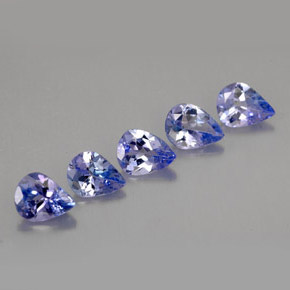 Tanzanite naturale viola da  ct, taglio a pera, VVS-VS