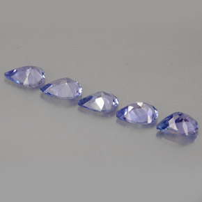 Tanzanite naturale viola da  ct, taglio a pera, VVS-VS