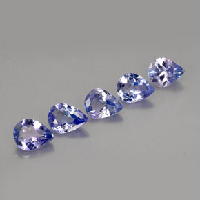 Gemme di Tanzanite Viola bluastro naturale da  ct, Forma a pera, VVS-VS