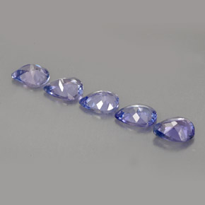 Gemme di Tanzanite Viola bluastro naturale da  ct, Forma a pera, VVS-VS