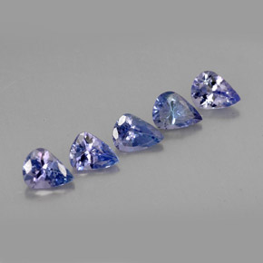 Gemme di Tanzanite Viola bluastro naturale da  ct, Forma a pera, VVS-VS