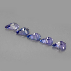 Gemme di Tanzanite Viola bluastro naturale da  ct, Forma a pera, VVS-VS