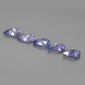 Gemme di Tanzanite Viola bluastro naturale da  ct, Forma a pera, VVS-VS