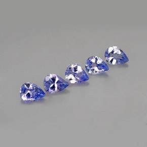 Gemme di Tanzanite Viola bluastro naturale da  ct, Forma a pera, VVS-VS