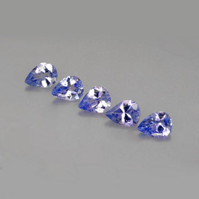 Gemme di Tanzanite Viola bluastro naturale da  ct, Forma a pera, VVS-VS