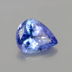 Tanzanite naturale viola da 3,23 ct, taglio a pera, VS