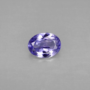 Tanzanite Viola bluastro naturale da 1.05 ct, Taglio ovale, VVS-VS