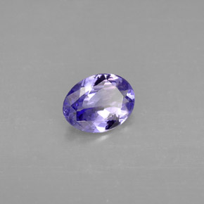 Tanzanite Viola bluastro naturale da 1.05 ct, Taglio ovale, VVS-VS