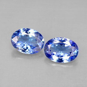 Gemme di Tanzanite Viola Blu naturale da  ct, Taglio ovale, VS