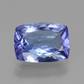 Tanzanite naturale blu da 1,78 ct, taglio a cuscino, VVS-VS