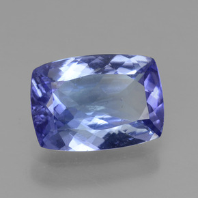Tanzanite naturale blu da 1,78 ct, taglio a cuscino, VVS-VS