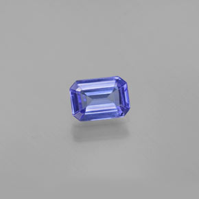 Tanzanite naturale blu da 0,87 ct, taglio smeraldo, VVS-VS