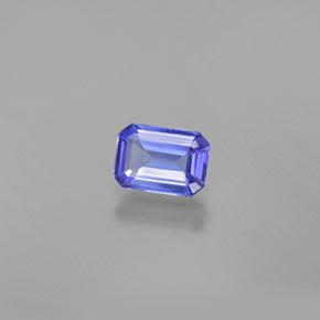 Tanzanite naturale blu da 0,87 ct, taglio smeraldo, VVS-VS