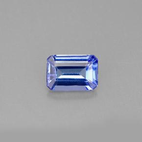 Tanzanite naturale blu da 0,86 ct, taglio smeraldo, VVS-VS