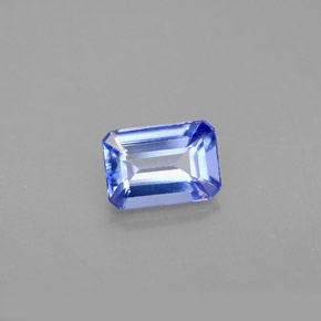Tanzanite naturale blu da 0,86 ct, taglio smeraldo, VVS-VS