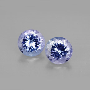 Tanzanite naturale blu da  ct, taglio rotondo, VVS