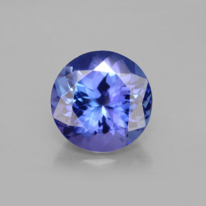 Tanzanite naturale blu da 4,67 ct, taglio rotondo, VVS