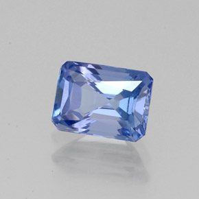Tanzanite naturale blu da 1,21 ct, taglio smeraldo, VVS-VS