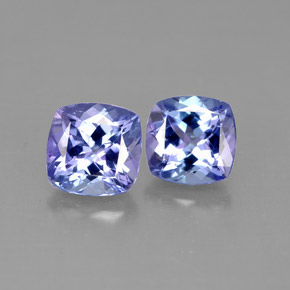 Tanzanite naturale blu da  ct, taglio a cuscino, VVS