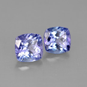 Tanzanite naturale blu da  ct, taglio a cuscino, VVS