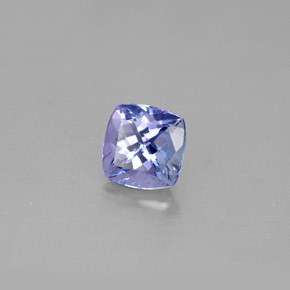 Tanzanite naturale blu da 1,11 ct, taglio a cuscino, VVS
