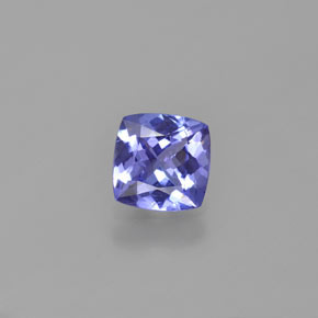 Tanzanite naturale blu da 0,90 ct, taglio a cuscino, VVS