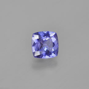 Tanzanite naturale blu da 0,90 ct, taglio a cuscino, VVS