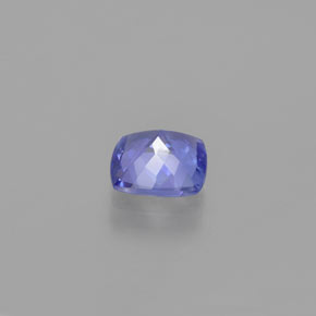 Tanzanite naturale blu da 0,90 ct, taglio a cuscino, VVS