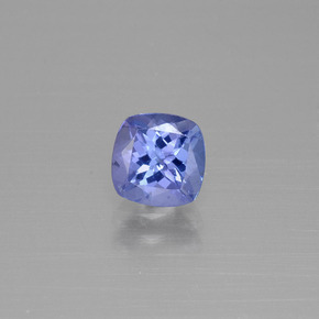 Tanzanite naturale blu da 1,08 ct, taglio a cuscino, VVS