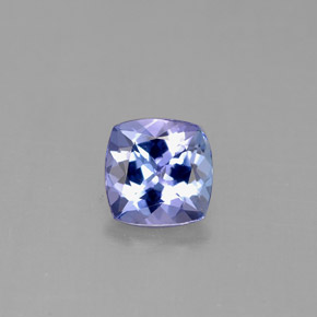 Tanzanite naturale blu da 0,93 ct, taglio a cuscino, VVS