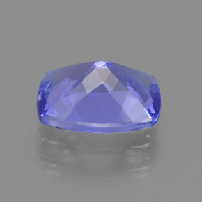 Tanzanite naturale blu da 1,39 ct, taglio a cuscino, VVS