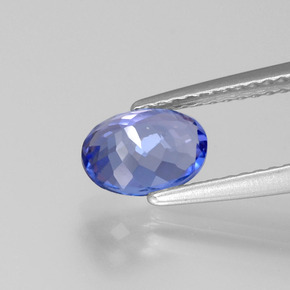 Tanzanite naturale blu da 1,10 ct, taglio ovale, VS