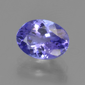 Tanzanite naturale viola da 1,48 ct, taglio ovale, VVS-VS
