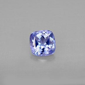 Tanzanite naturale blu da 0,84 ct, taglio a cuscino, VVS