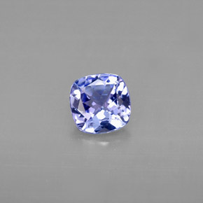 Tanzanite naturale blu da 0,74 ct, taglio a cuscino, VVS