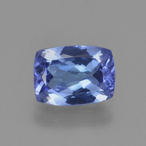 Tanzanite naturale blu da 1,40 ct, taglio a cuscino, VVS-VS