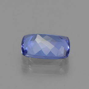 Tanzanite naturale blu da 1,40 ct, taglio a cuscino, VVS-VS