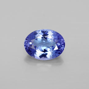Tanzanite naturale blu da 1,55 ct, taglio ovale, VVS