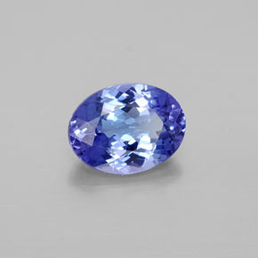 Tanzanite naturale blu da 1,55 ct, taglio ovale, VVS
