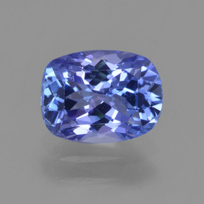 Tanzanite naturale blu da 1,35 ct, taglio a cuscino, VS