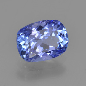 Tanzanite naturale blu da 1,35 ct, taglio a cuscino, VS