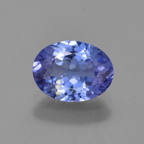 Tanzanite naturale blu da 1,24 ct, taglio ovale, VVS