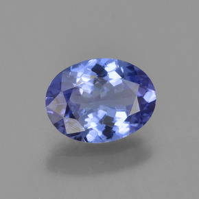 Tanzanite naturale blu da 1,24 ct, taglio ovale, VVS