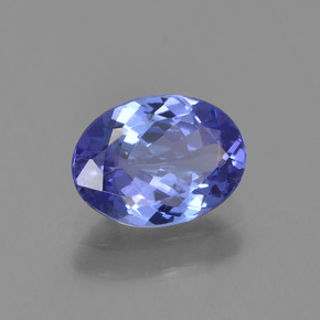 Tanzanite naturale blu da 1,20 ct, taglio ovale, VVS